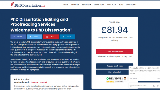 PHD Best Dissertation Editing Services