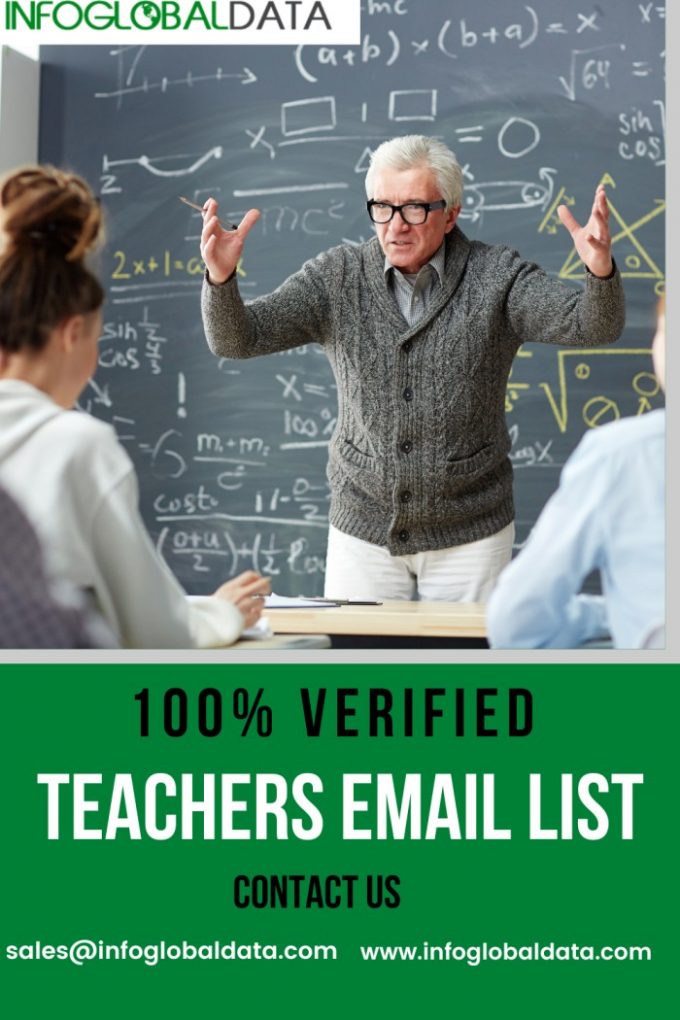 What type of contacts does the Teachers Email List include?