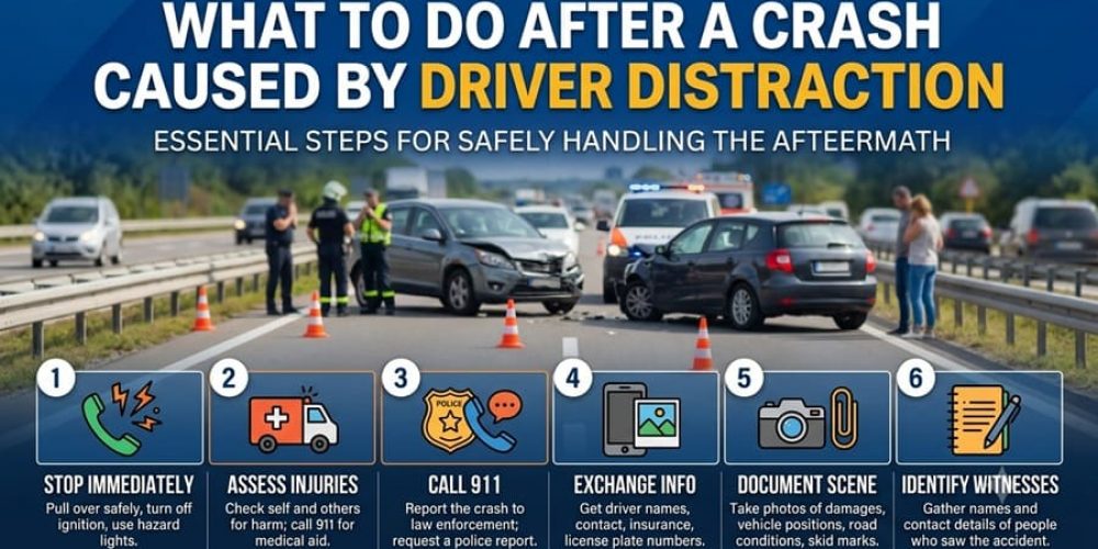 What to Do After a Crash Caused by Driver Distraction California