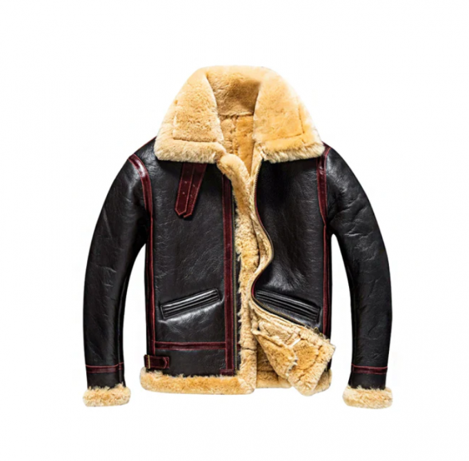 Men&#8217;s Fur Adjustable Waist Real Leather Jacket Just in $289.99